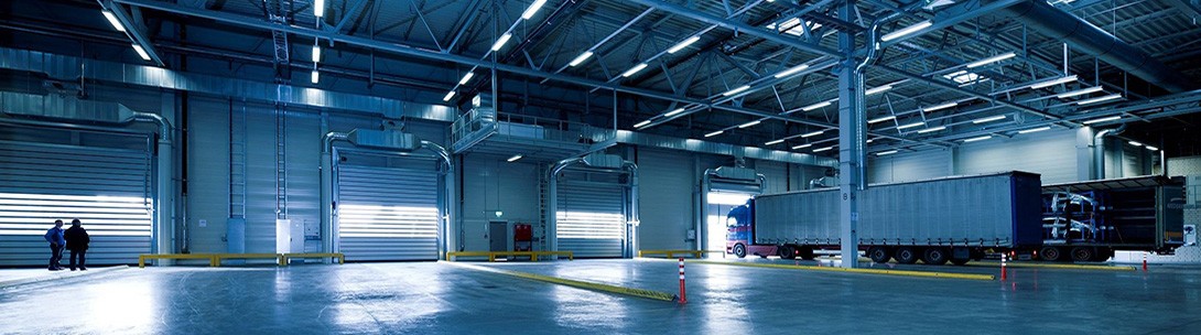 Inside a busy warehouse