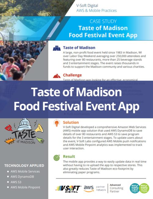 Taste of Madison AWS Mobile App