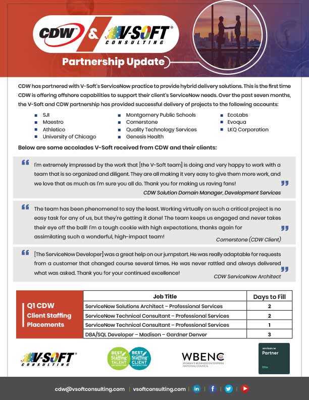 CDW Partnership Update