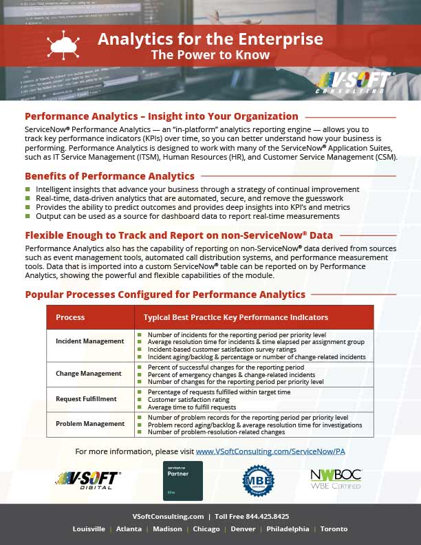 ServiceNow Performance Analytics